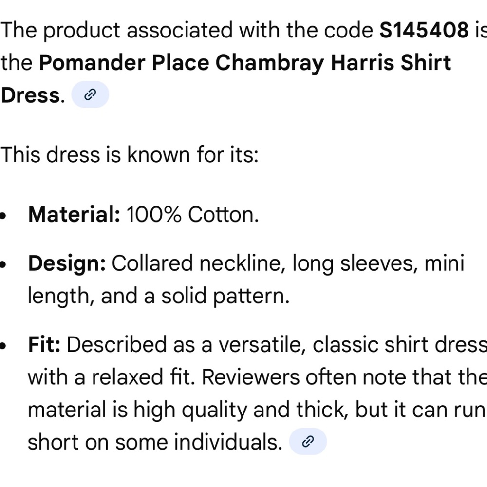 POMANDER PLACE Chambray Harris Shirt Dress - Picture 6 of 6